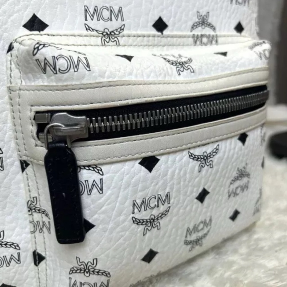 Mcm Authentic 2018 Large Backpack White - image 5